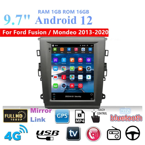 For 2013-2020 Ford Fusion Mondeo Android12 Stereo Radio GPS Navigation Wifi 9.7"