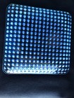TWO FENTON ART GLASS BLUE OPALESCENT HOBNAIL SQUARE DINNER PLATES 11 1/8” — photo 2