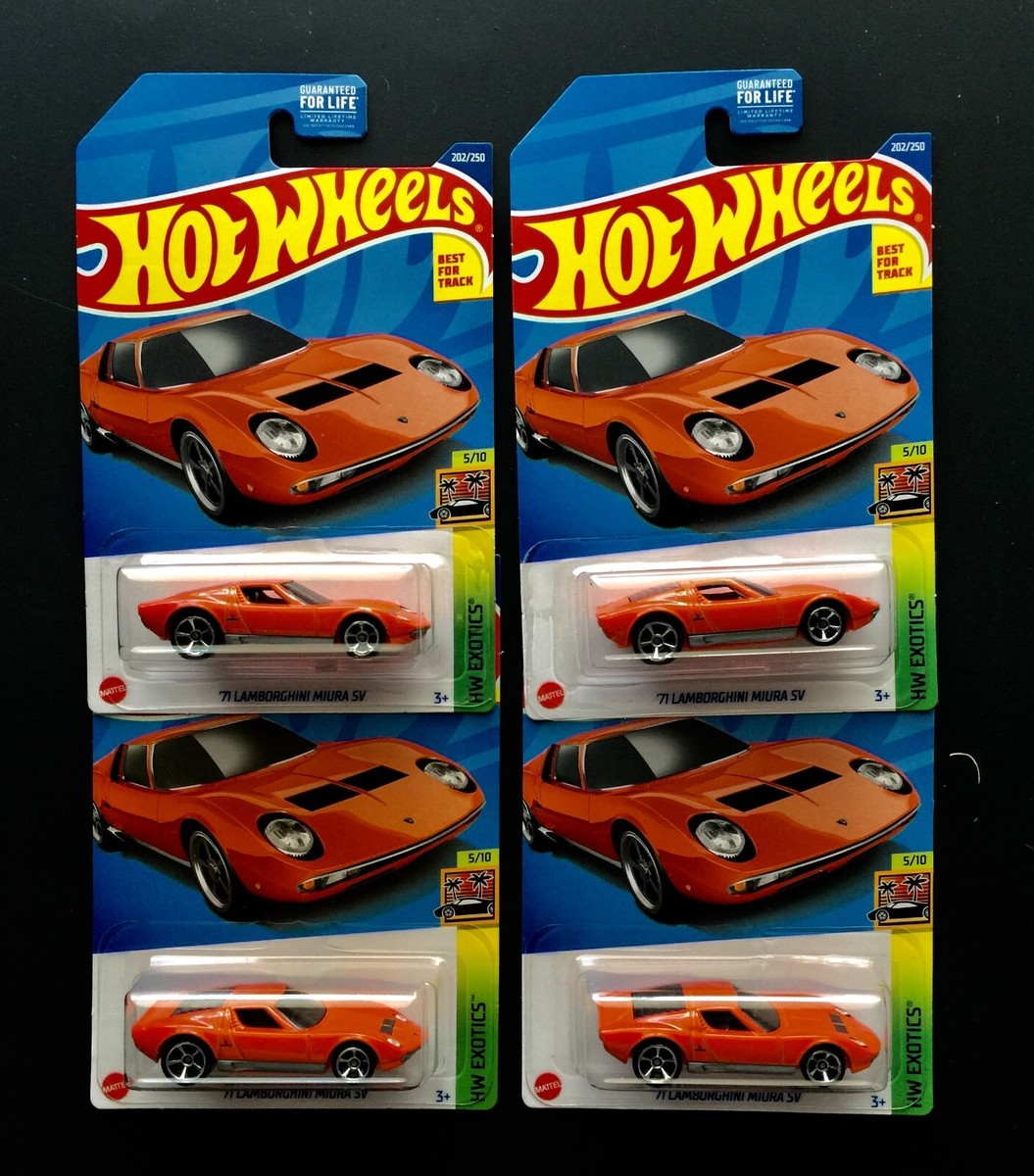 2022 Hot Wheels '71 Lamborghini Miura SV Orange (Lot of 4) | eBay