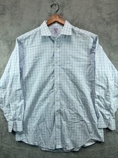 VTG Brooks Brothers 1818 Classic Shirt Mens 16 1/2 34 Blue Button Up Long Sleeve