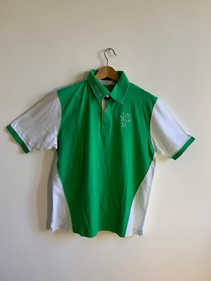 Poloshirt Mud & Glory Mod.Ireland. Größe L. Farbe grün - weiß. 100% Baumwolle
