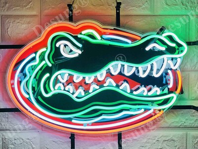 Florida Gators Mascot Neon Light Sign 24''x20'' With HD Vivid Printing From USA