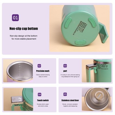 Automatic Stirring Mug Electric Stainless Steels Mugs for Home Office