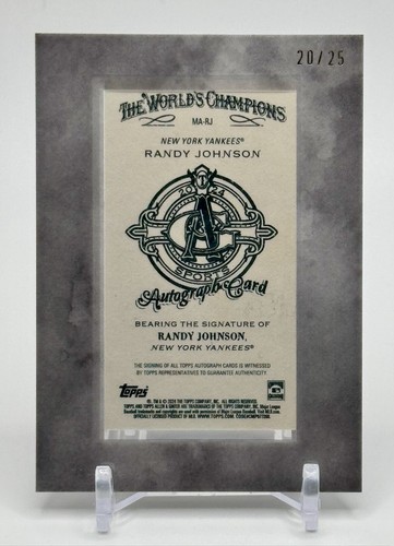 2024 Topps Allen & Ginter RANDY JOHNSON Mini Black Framed Autograph MA-RJ #/25 - Bild 2 von 2