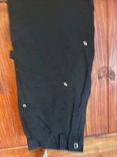 Plaid Plain 30 W X 32L Black Cotton Pants