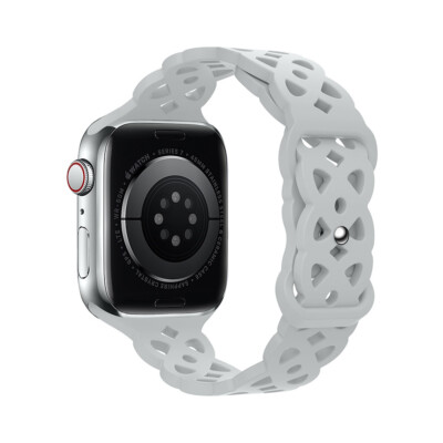 Lace Silicone Sport Band Strap for Apple Watch Series 9 8 7 6 5 4 3 2 SE 38-49mm