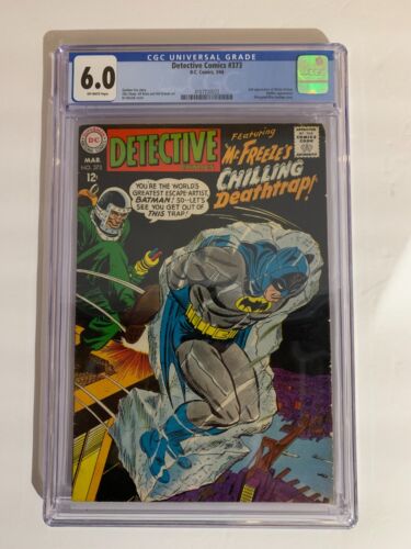 DC 1968 Detective Comics #373 CGC 6.0 Off-White White Blue Label 2nd Mr. Freeze - Picture 1 of 2