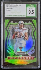2020 Prizm Draft Picks PATRICK MAHOMES Green Prizm 69/125 CSG 9.5 GEM MINT