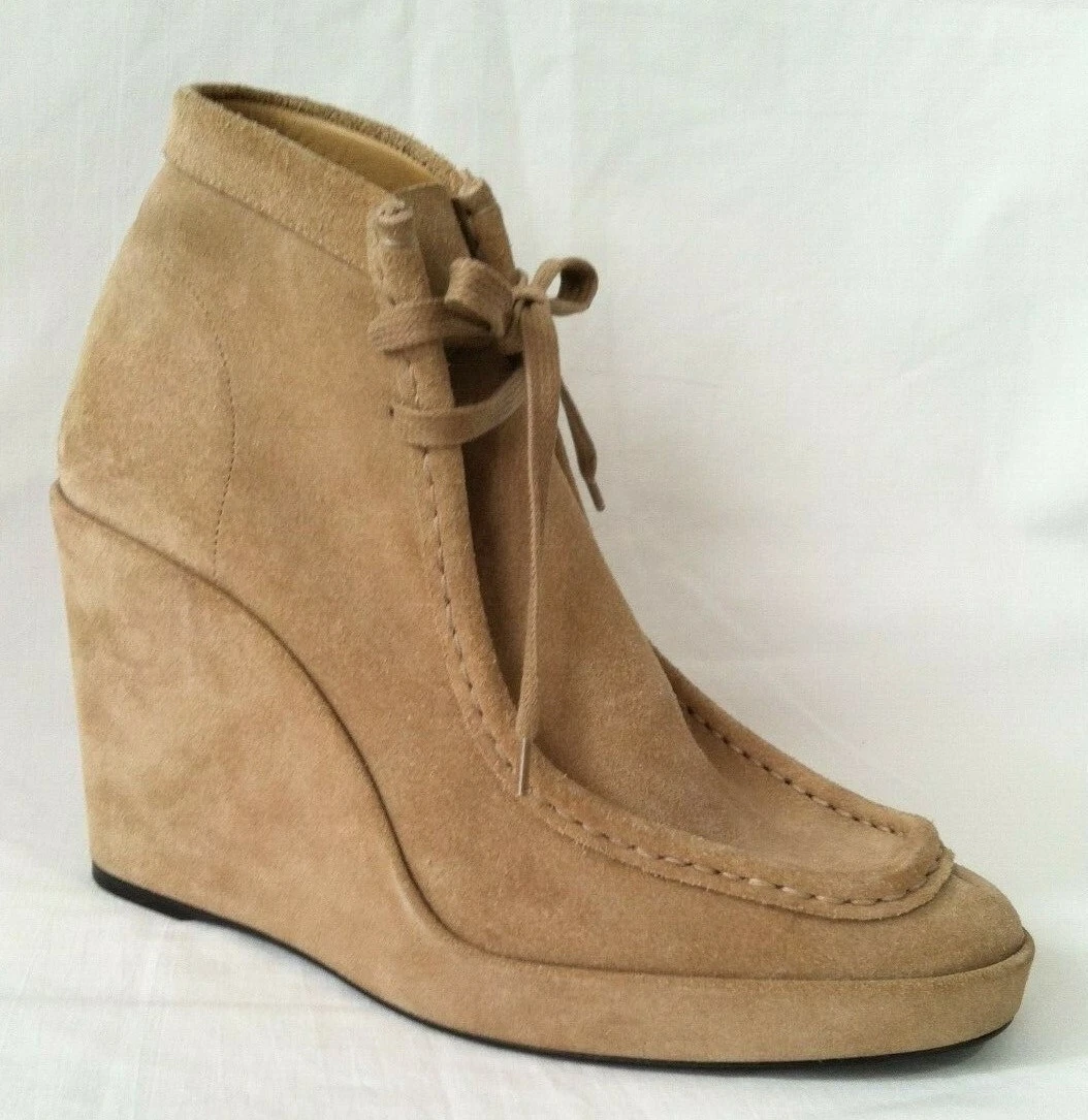 Balenciaga suede hotsell wedge boots