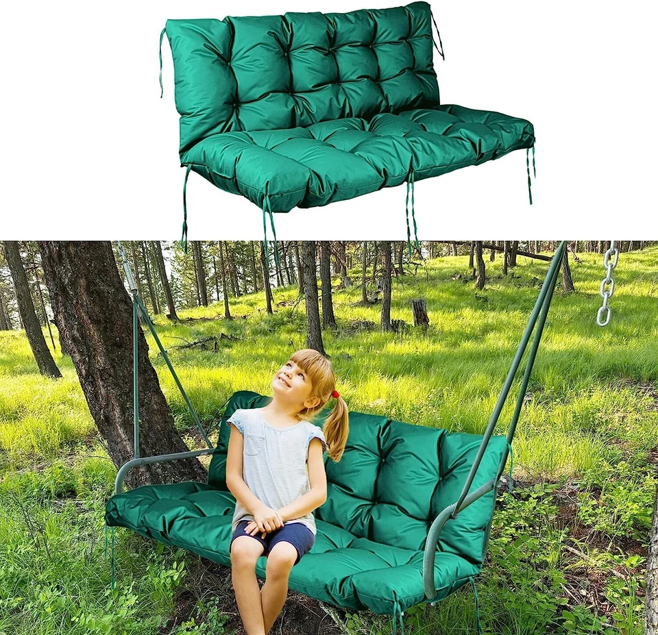 Nuevo Cojín de Repuesto para Silla Columpio de Jardín Banco Hamaca Asiento Respaldo Almohadilla Foto 3 de 4