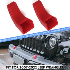 2p Red Bumper Tow Hook Cover Upgrade For 2007-2023 Jeep Wrangler Jkjl Gladiator 2p Red Bumper Tow Hook Cover Upgrade For 2007-2023 Jeep Wrangler Jkjl Gladiator