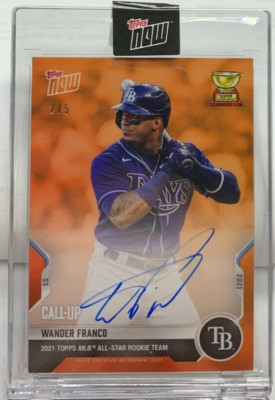 Wander Franco 2021 Topps Now All-Star RC Cup Autograph Auto Orange #d 2/5 - Rays