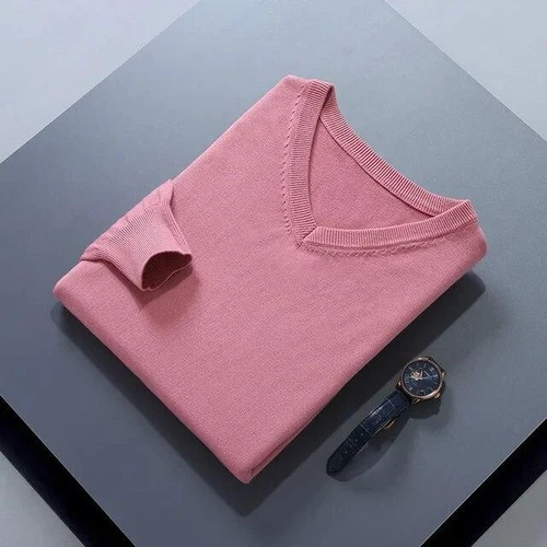 Suéter para Hombres Cuello en V Cálido Top Invierno Cachemira Prendas exteriores Informal Cómodo Suelto Jersey - Imagen 33 de 41