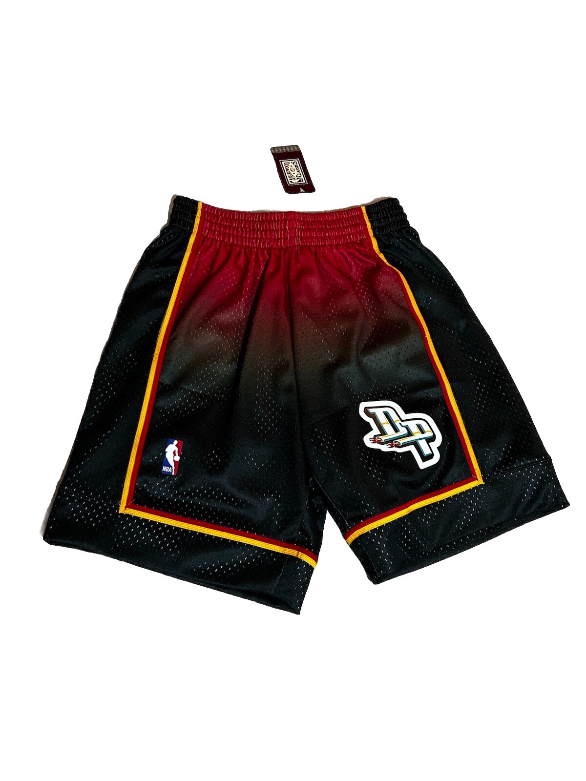 Mitchell Ness Swingman Detroit Pistons Black Fadeaway 98 NBA Shorts Men's Medium