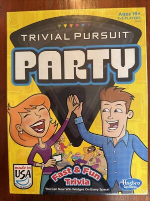 Hasbro Trivial Pursuit Party Fast & Fun Trivia Game - New in Box and Sealed