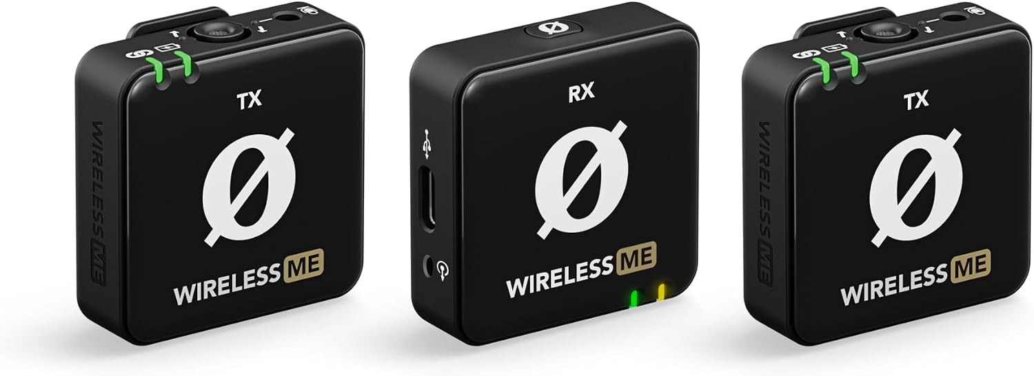 Wireless Microphone System Ultra-Compact Dual Channel 100m Range for
