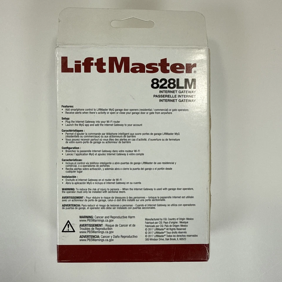 Liftmaster 828LM Internet Gateway Smartphone Control MyQ - Image 2 of 2