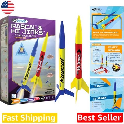 Educational Rocket Launch Set Rascal Hijinks Prebuilt 1100ft Altitude Ages 10+
