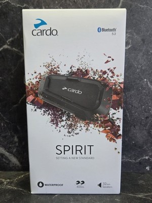 Cardo Spirit Solo Bluetooth Intercom Waterproof 2-Way Motorcycle SPRT0001
