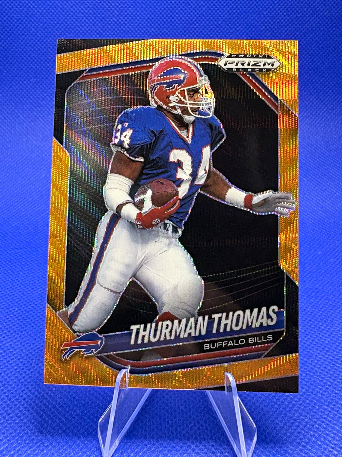 2025 Panini Prizm Black Thurman Thomas Buffalo Bills #15 Orange Wave /60 NFL