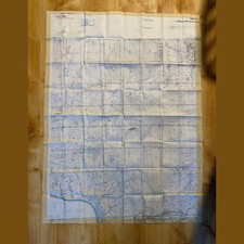 A Royal Air Force / silk escape map covering Libya, Mediterranean Coast, Sirte,