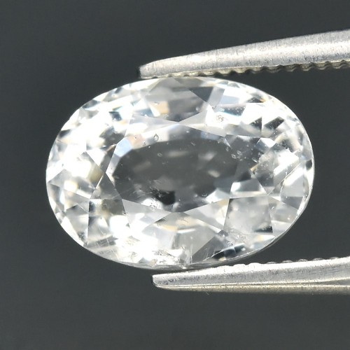 💎 Berillo goshenite bianco naturale ovale 1,68 ct 8,5 x 6 mm - pietra preziosa Brasile