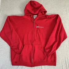 Vintage Y2K Hanes Ultimate Cotton Brooklyn Canal Bar Zip Up Hoodie L