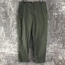 Tommy Hilfiger Size 10 Flat Front Straight Leg Chino Pant Olive Green Button Zip