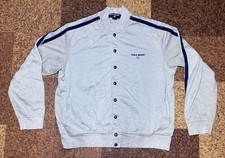 Vintage Ralph Lauren Polo Sport Full Button Track Jacket Size Large Heather Gray