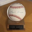 Hank Aaron MLB Atlanta Braves Hall Of Fame Signed William White NL Baseball Auto