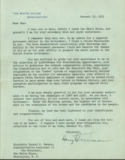 HARRY S TRUMAN - TYPED LETTER SIGNED 01/19/1953