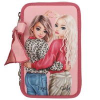 Topmodel Leoheart GefüLlte Federtasche Rosa Rot Mit Model Motiv Leo-Print