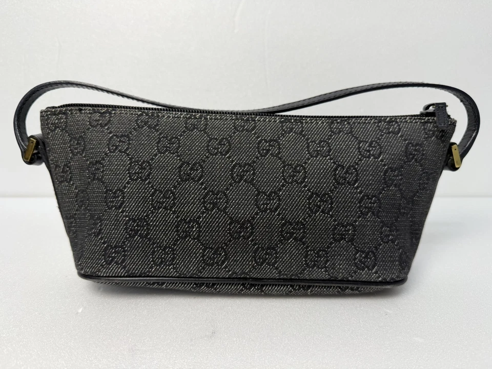 Vintage Gucci Handbag Mini Bag Canvas Black GG Authentic - Image 3 of 4