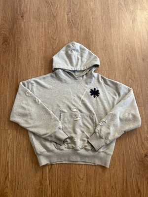 LOSTSHDWS. Gray Distressed Pullover Hoodie