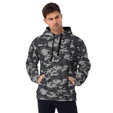 Gray Camo Camouflage PopFelix Designer Unisex Hoodie Sweatshirt