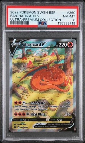 Charizard V SWSH260 Holo UPC Promo Pokemon PSA 8 *718