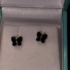 14k Cubic Zirconia Butterfly Studs