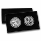 New Listing2021 Silver Eagle 2-Coin Designer Reverse Proof Set Box COA Designer Edition