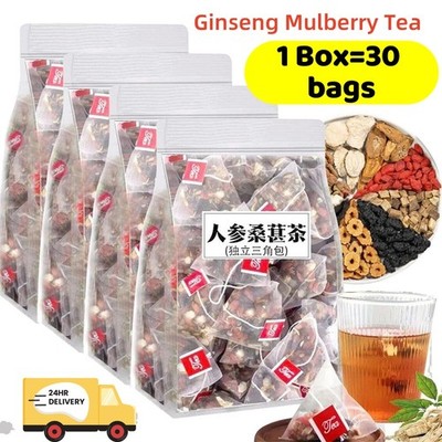 Men's and Woman Ginseng Tea Wolfberry Tea Mulberry Tea Chinese Herbal Tea30 bags