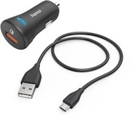 Hama Kfz-Adapter/Kabel/Stecker Kfz-Ladeset Micro-Usb QC3.0 (19,5W)