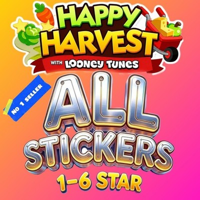 Mono_poly_Go alle Aufkleber 1/2/3/4/5/6  Karte (HAPPY HARVEST WITH LOONEY TUNES)