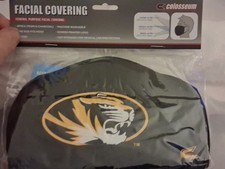 Brand New 2 Missouri  NCAA Face Masks Silkscreened $20 msrp Colosseum