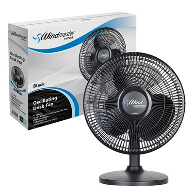 #ad PAMI 16quot; 12quot; Oscillating Desk Fan 3 Spd Adjustable Tilt Cooling Fan Home Office $35.90