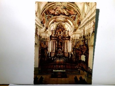 Amorbach im Odenwald. Abteikirche. Alte AK farbig. Kirchen - Innanansicht