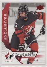 2019 Upper Deck Team Canada Juniors Exclusives 59/250 Jaime Bourbonnais #58 0a2