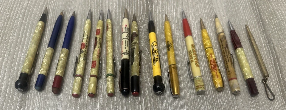 Lote de 15 lápis mecânicos vintage marcas sortidas estilos não testados como estão - Imagem 4 de 4