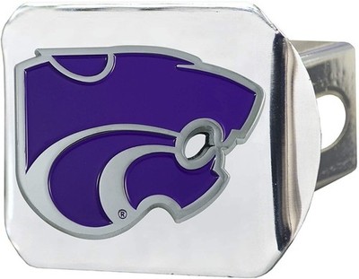 Kansas State Wildcats Hitch Cover Solid Metal with Raised Color Metal Emblem...
