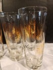 Vintage MCM Federal Glasses "Tom Collins" Gold Black Atomic Starburst Set Of 5 — photo 9