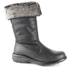 Toe Warmers Shelter Women's mid Calf  Faux Fur Boot Sz 11 US - Black Leather