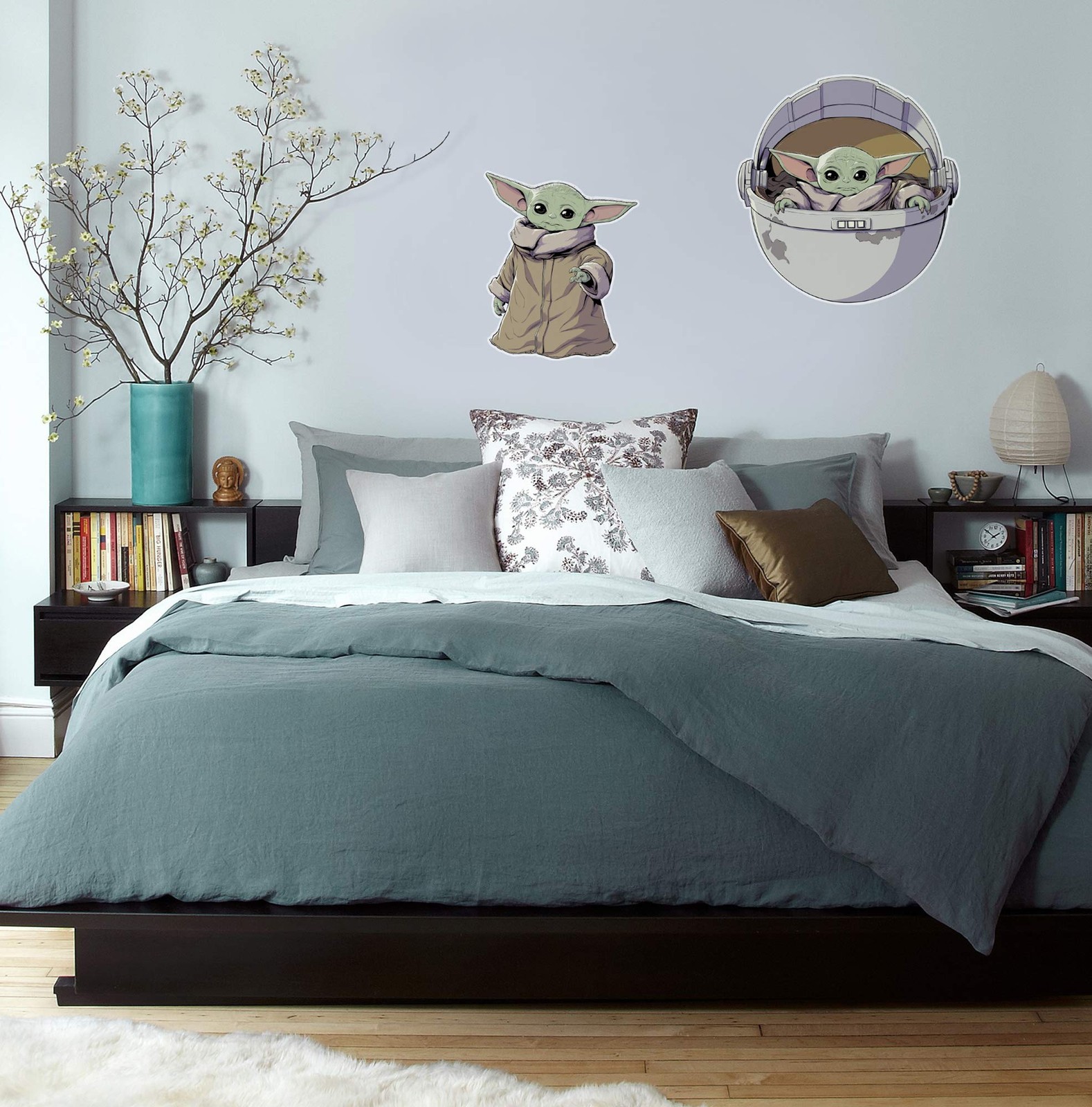 Baby Yoda Décoration Murale Stickers Star Wars Chambre Garçon Univers Mandalorian